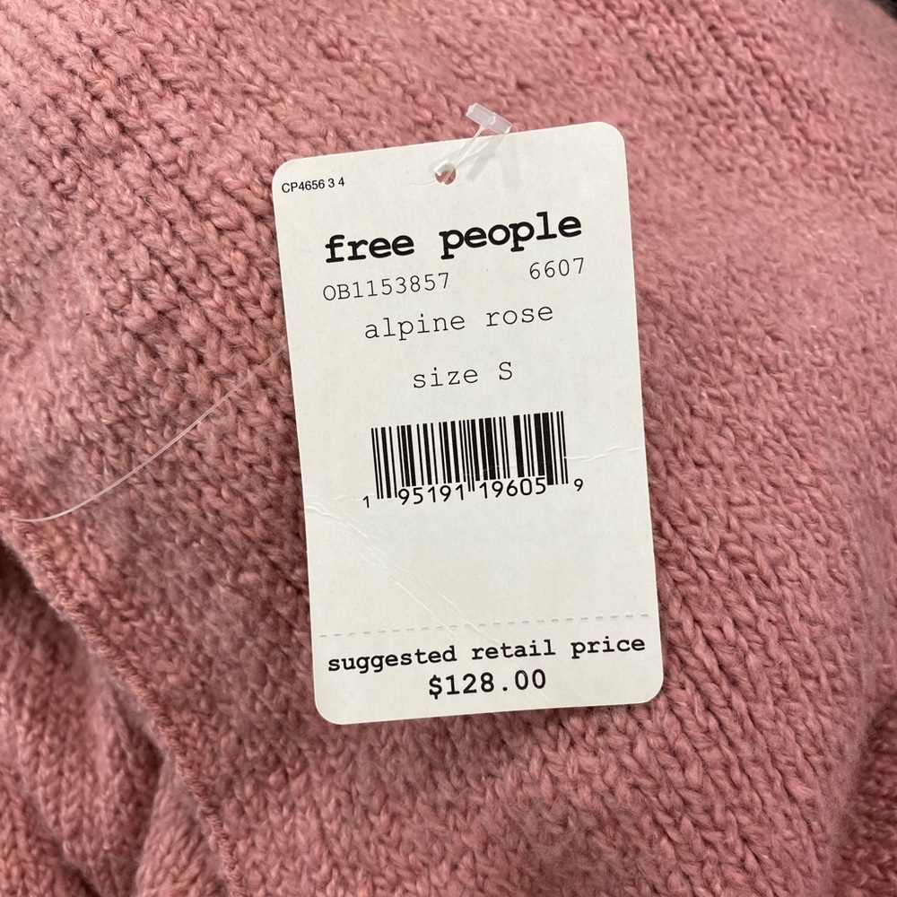 Free People Brookside Tunic Sweater in Pink - Picture 6 of 7